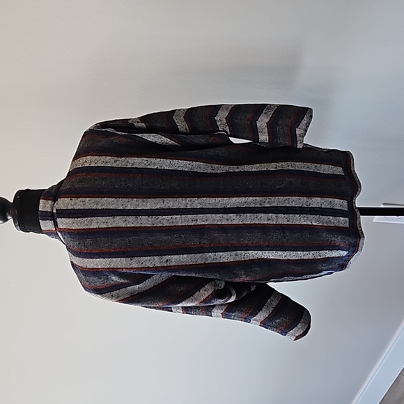 Vintage | 80s Stripped Pocket Blazer | Womens Medium - Picture 6 of 10